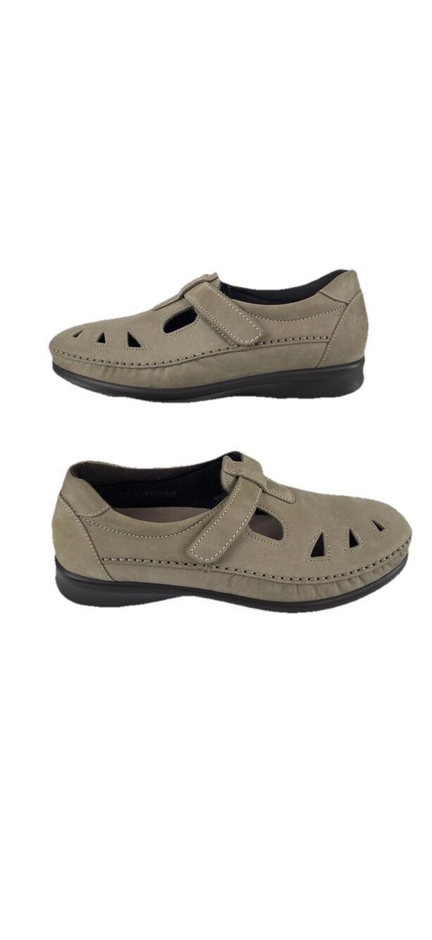 SAS Women's Roamer Tripad Comfort Leather Beige Comfort Slip On Shoes Size 8M